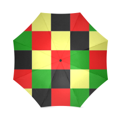 Afrocentric Checkered Foldable Umbrella (Model U01)