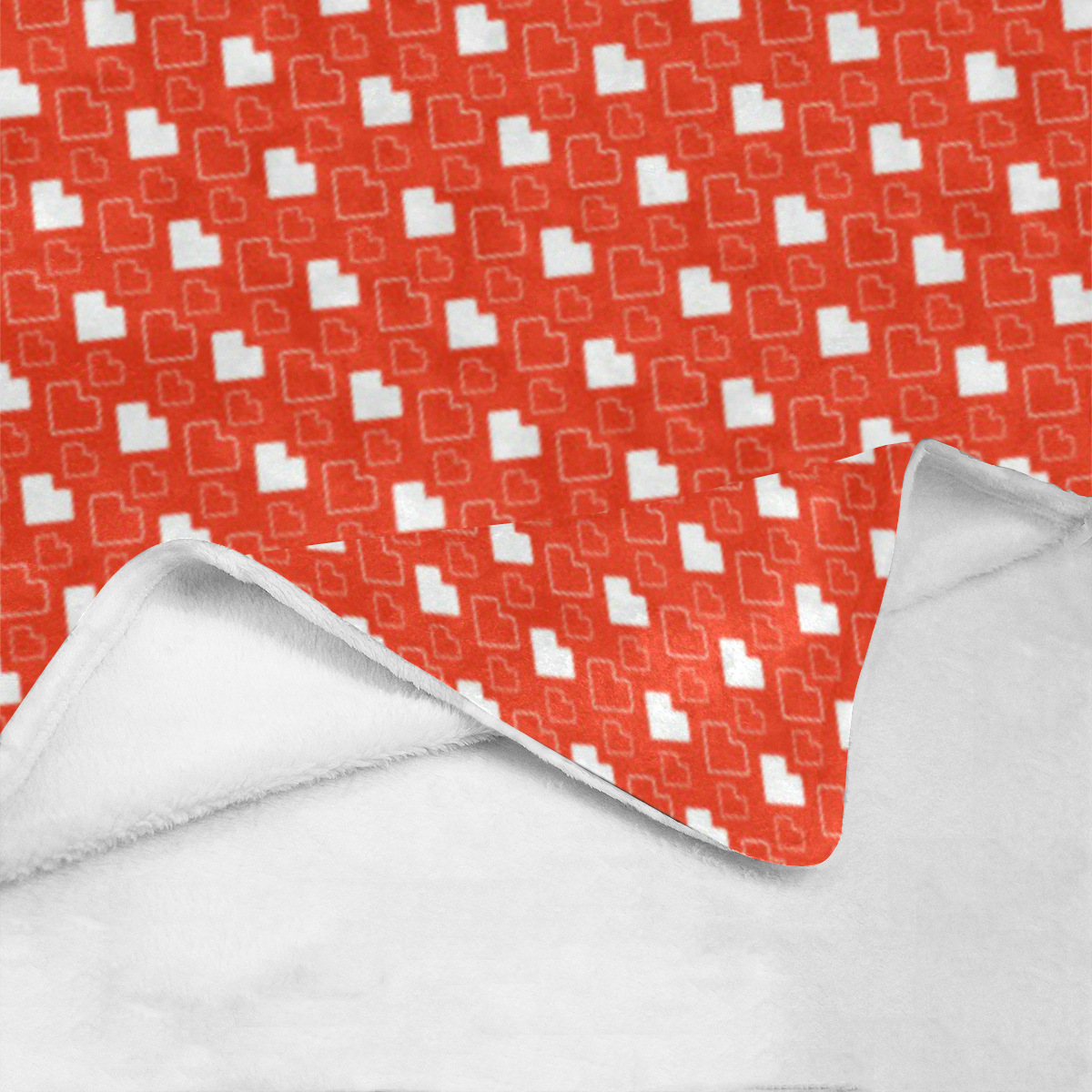 Polka heart Red Ultra-Soft Micro Fleece Blanket 50"x60"
