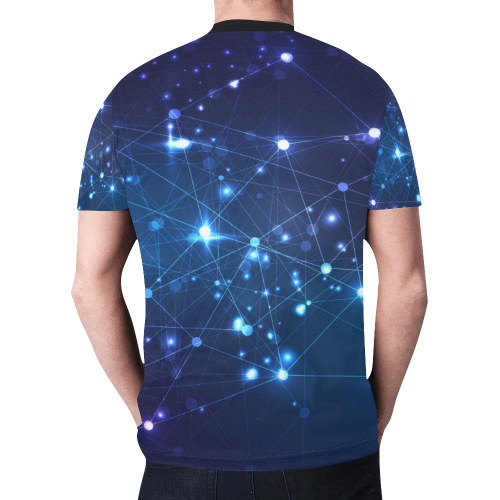 Twinkle Twinkle Little Blue Stars Cosmic Sky New All Over Print T-shirt for Men (Model T45)