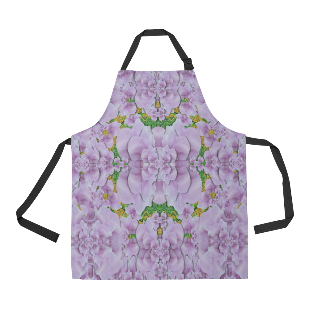 fauna flowers in gold and fern ornate All Over Print Apron