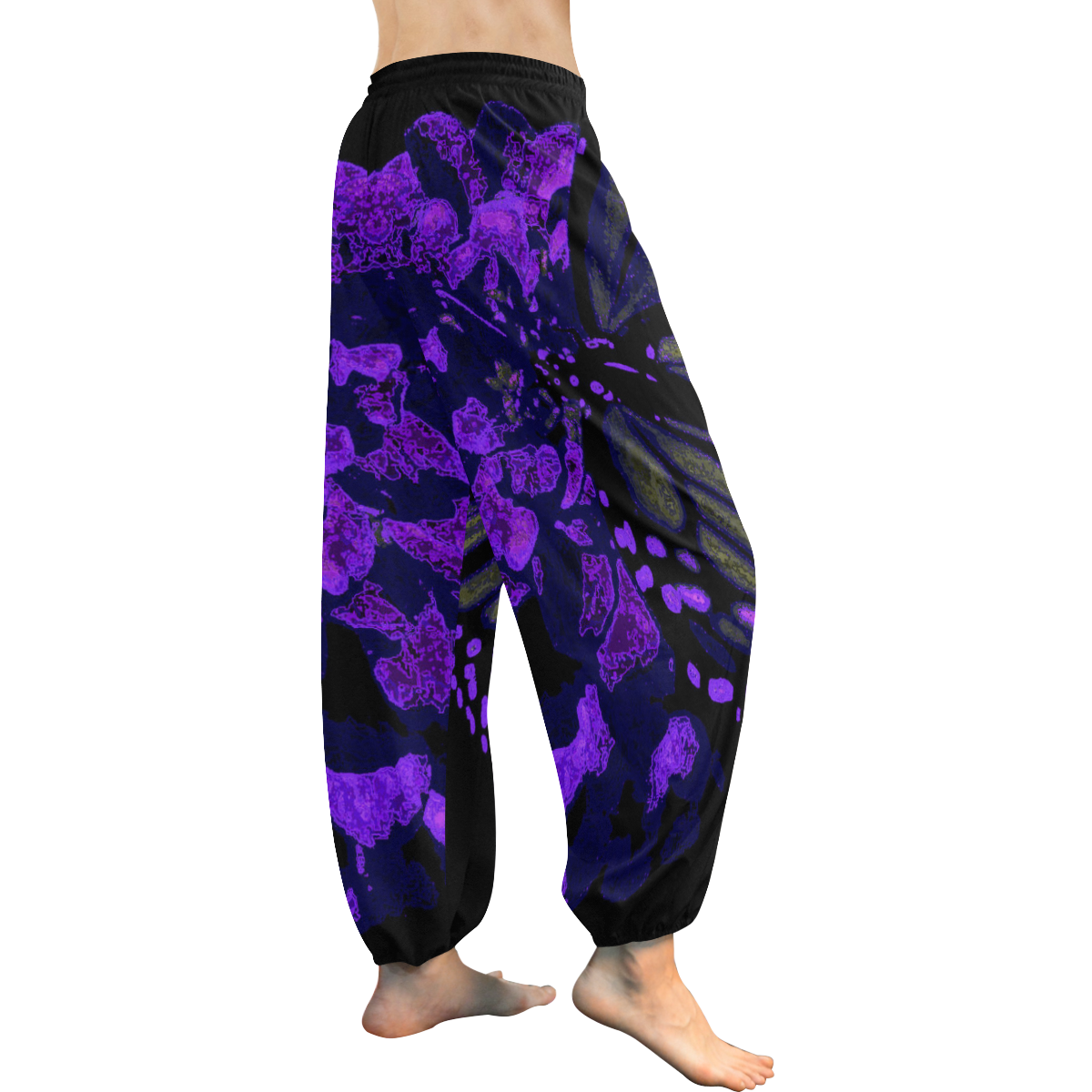 PURFLI Women's All Over Print Harem Pants (Model L18)