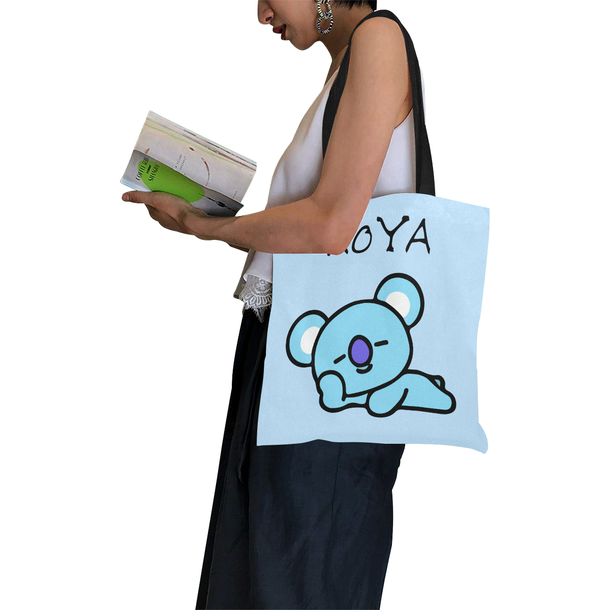 Koya All Over Print Canvas Tote Bag/Small (Model 1697)