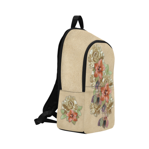 leather flower backpack Fabric Backpack for Adult (Model 1659)
