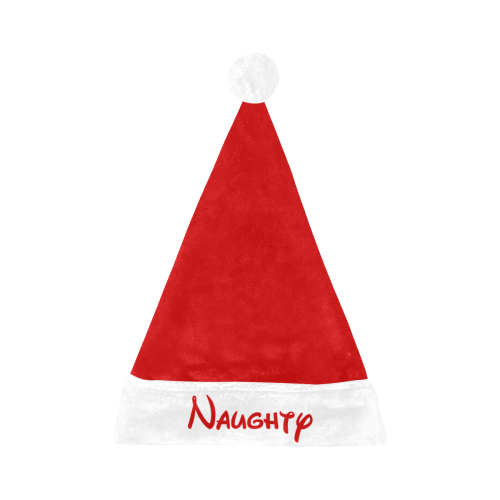 Christmas Naughty (Red and White) Santa Hat
