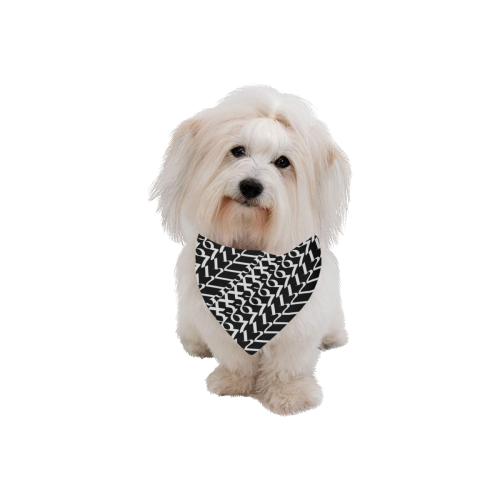 NUMBERS Collection 1234567 Black/White Pet Dog Bandana/Large Size