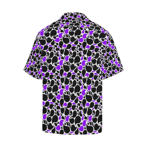 purple black paisley Hawaiian Shirt (Model T58)