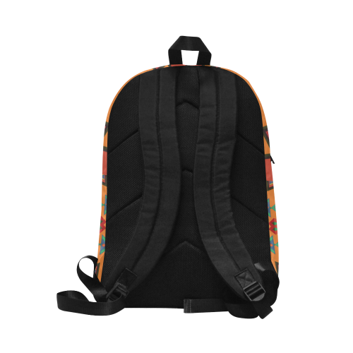 Misc shapes on an orange background Unisex Classic Backpack (Model 1673)