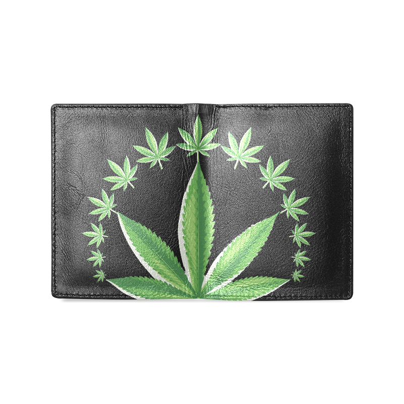 Cannabis 2 Men's Leather Wallet (Model 1612)