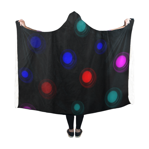 Wooden circles Hooded Blanket 60''x50''