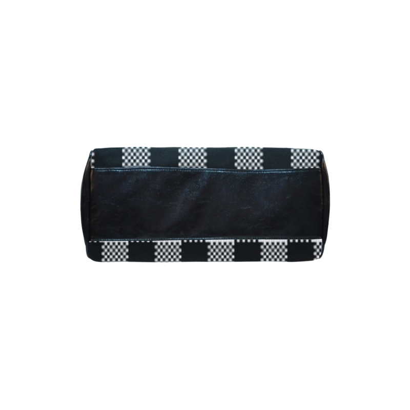 Blk/Wht Plaid Boston Handbag (Model 1621)