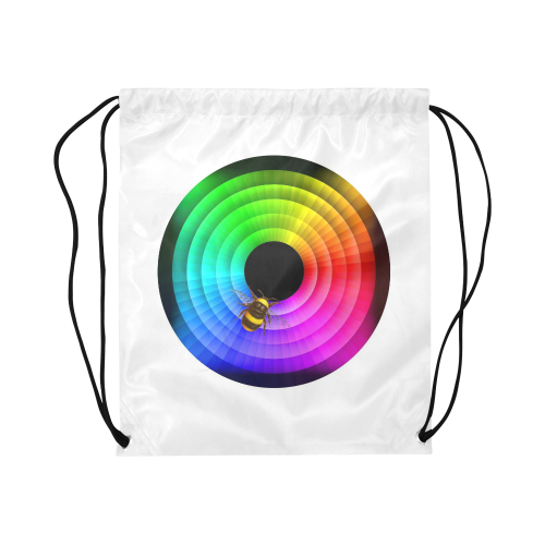 Another Rainbow Day Large Drawstring Bag Model 1604 (Twin Sides)  16.5"(W) * 19.3"(H)