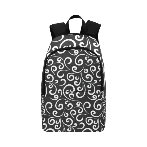 Classic curves black Fabric Backpack for Adult (Model 1659)