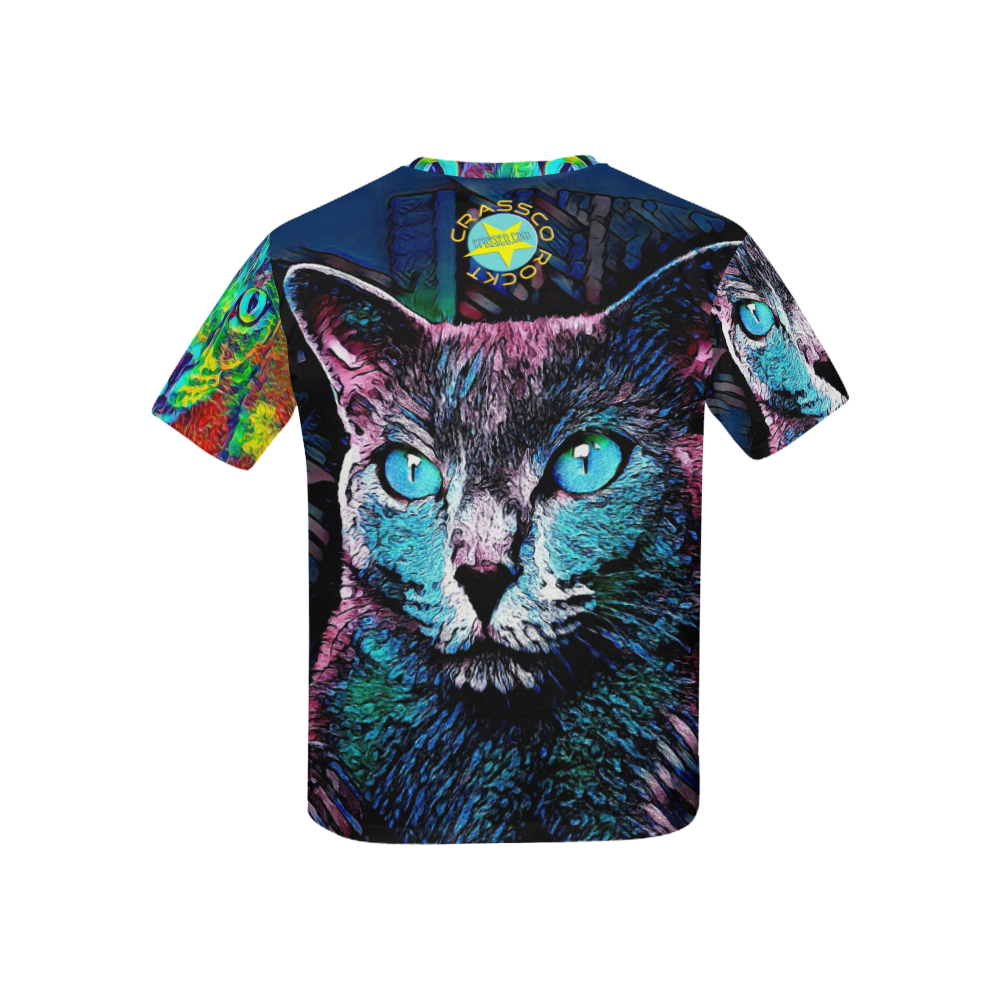 CATS MULTICOLOR CRASSCO Kids' All Over Print T-shirt (USA Size) (Model T40)