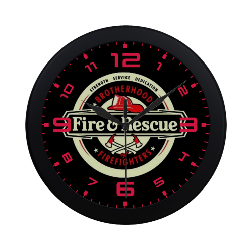 Brotherhood Firefighters Fire And Rescue Circular Plastic Wall clock