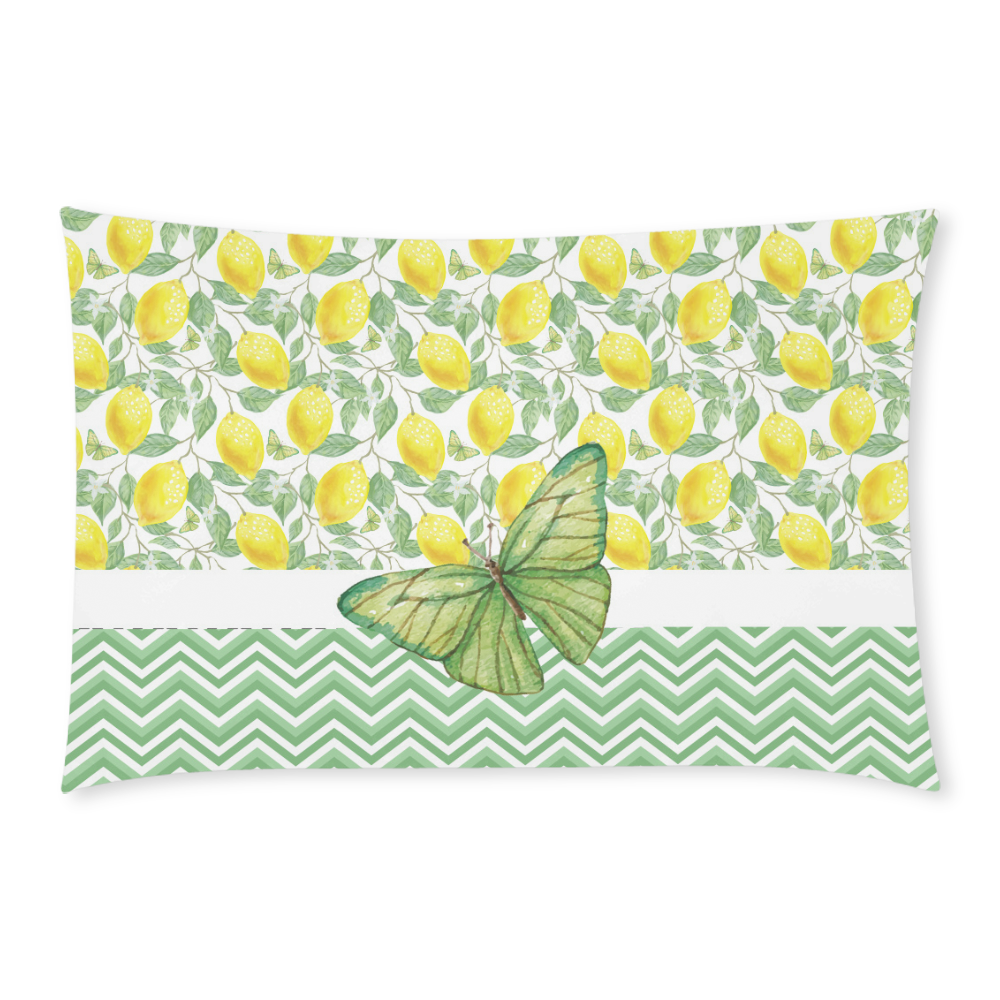 Butterfly And Lemons 3-Piece Bedding Set