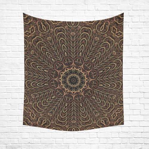Chain Mail Mandala Cotton Linen Wall Tapestry 51"x 60"