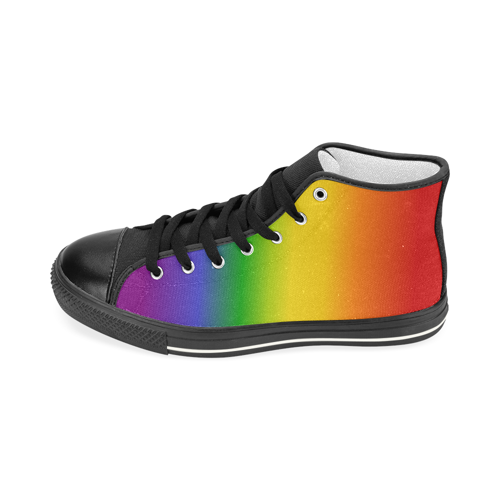 LGBTQ Rainbow Pride Women's Classic High Top Canvas Shoes (Model 017)