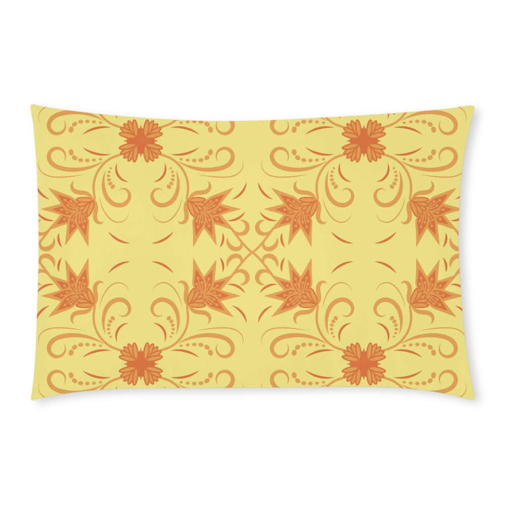 Yellow damask 3-Piece Bedding Set