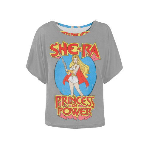 She-Ra Princess of Power Women's Batwing-Sleeved Blouse T shirt (Model T44)