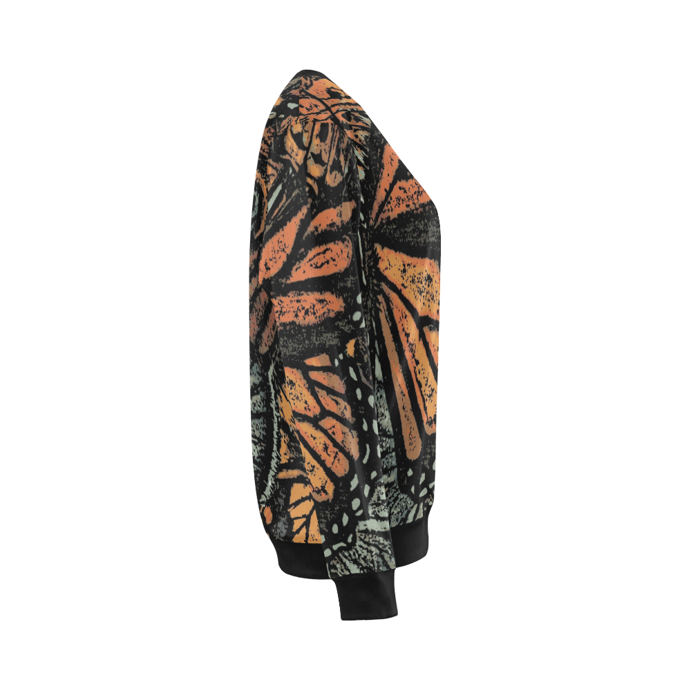 Monarch Collage All Over Print Crewneck Sweatshirt for Women (Model H18)