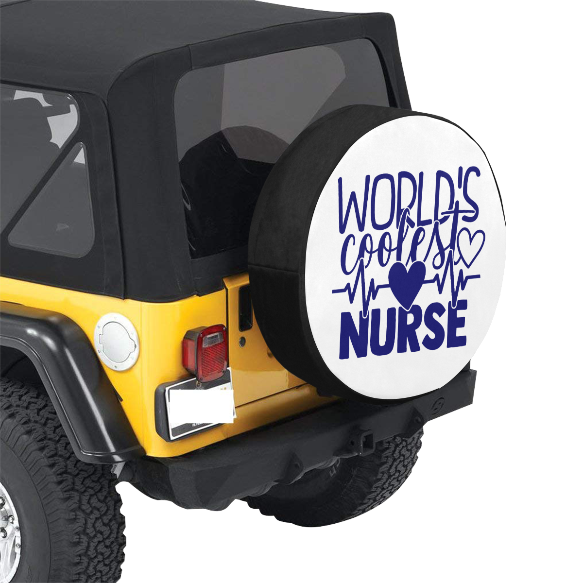 Worlds Coolest Nurse - dark blue 30 Inch Spare Tire Cover
