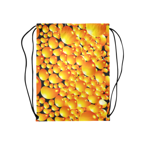 yellow bubble Medium Drawstring Bag Model 1604 (Twin Sides) 13.8"(W) * 18.1"(H)
