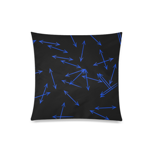 Arrows Every Direction Blue Custom Zippered Pillow Case 20"x20"(Twin Sides)