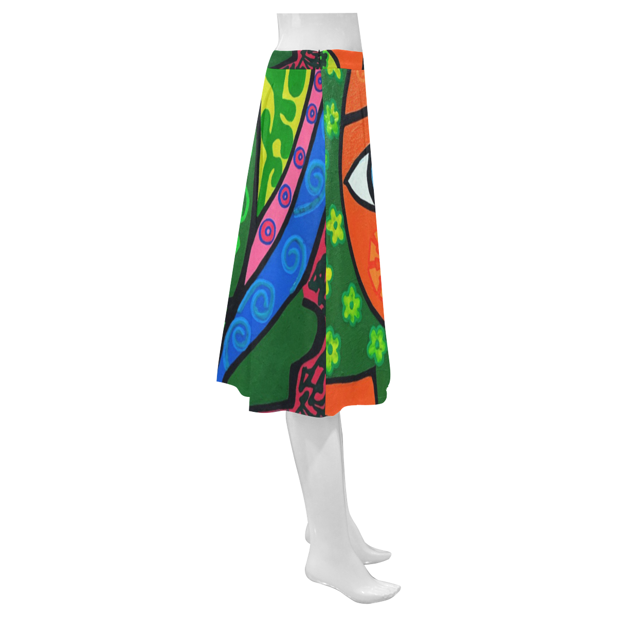 Blooming Mnemosyne Women's Crepe Skirt (Model D16)