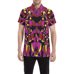 Multicolor Abstract Design S2020 Men's All Over Print Short Sleeve Shirt/Large Size (Model T53)