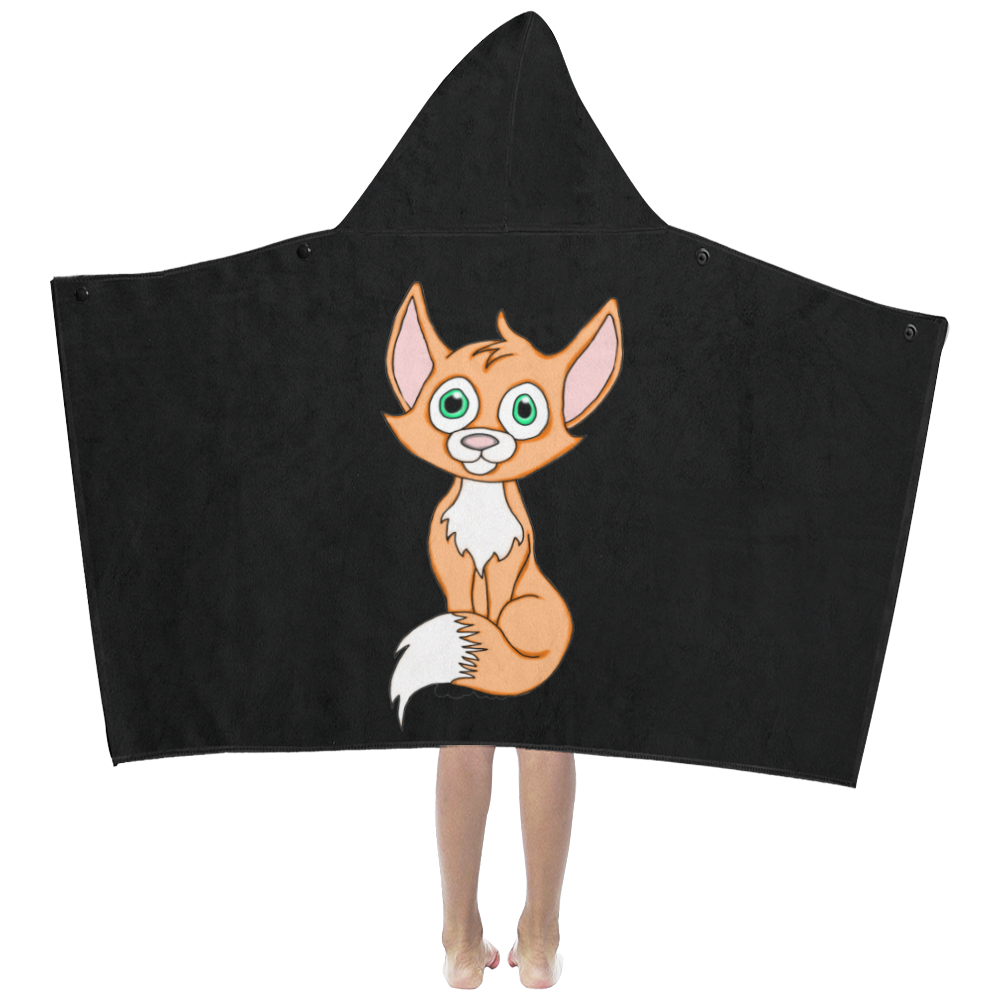 Foxy Roxy Black Kids' Hooded Bath Towels