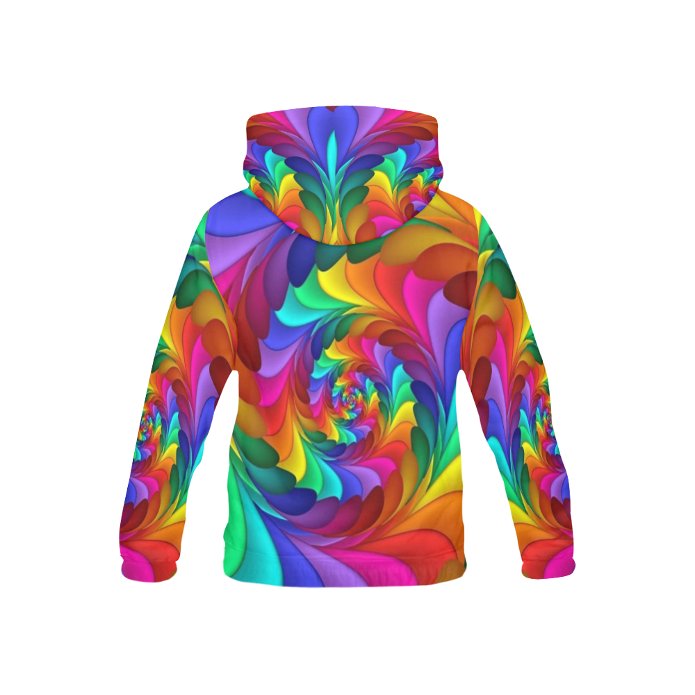 RAINBOW CANDY SWIRL All Over Print Hoodie for Kid (USA Size) (Model H13)
