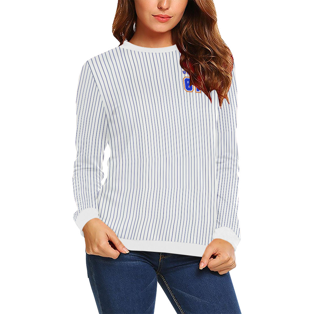 No. 1 Vegan All Over Print Crewneck Sweatshirt for Women (Model H18)