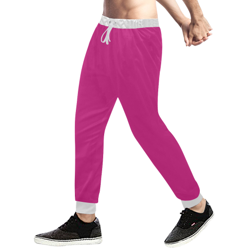 color Barbie pink Men's All Over Print Sweatpants (Model L11)