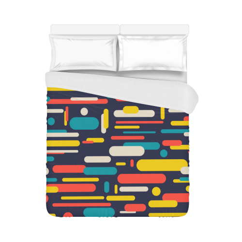 Colorful Rectangles Duvet Cover 86"x70" ( All-over-print)