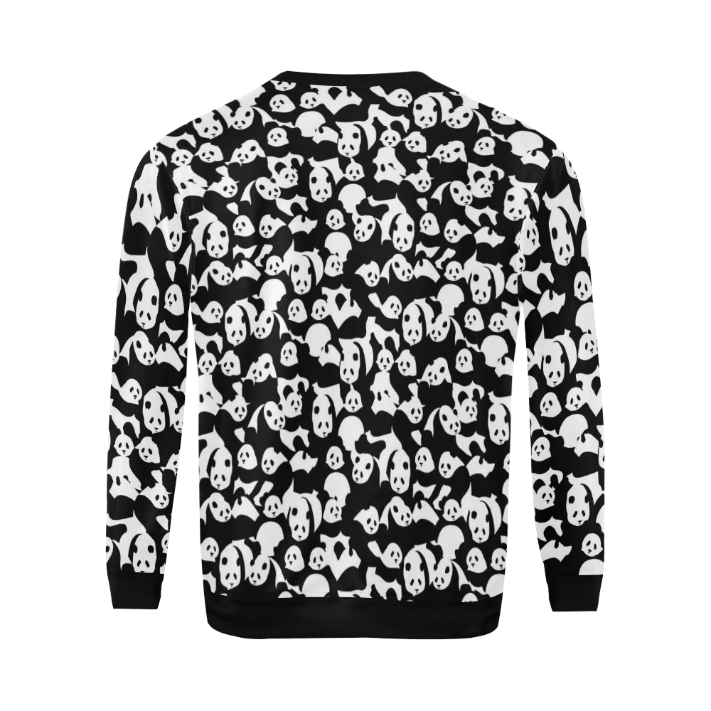 Panda Pattern All Over Print Crewneck Sweatshirt for Men (Model H18)