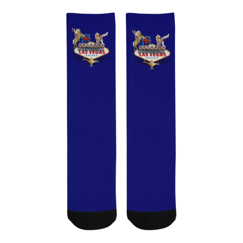 Las Vegas Welcome Sign Blue Trouser Socks (For Men)