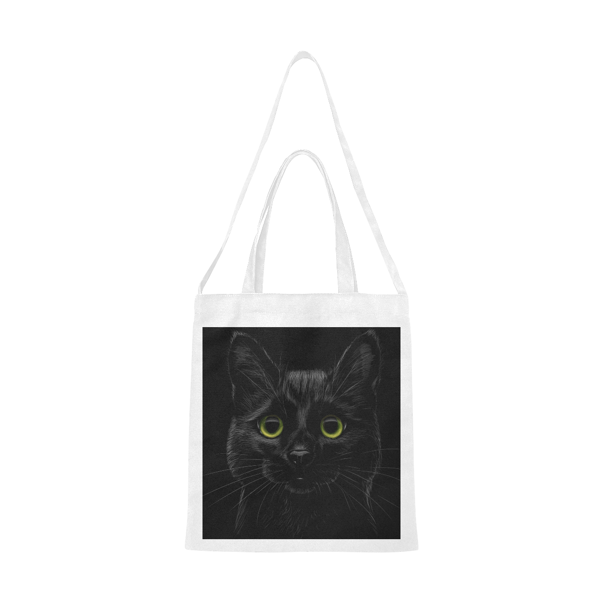 Black Cat Canvas Tote Bag/Medium (Model 1701)
