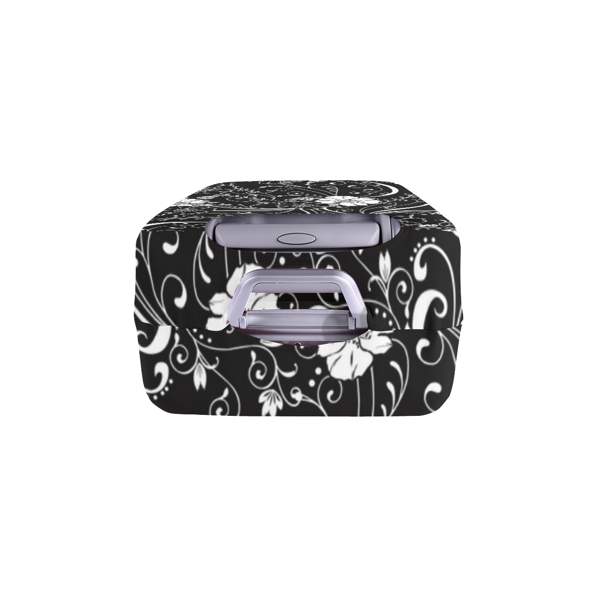 Luggage Cover Black White Flower Luggage Cover/Large 26"-28"