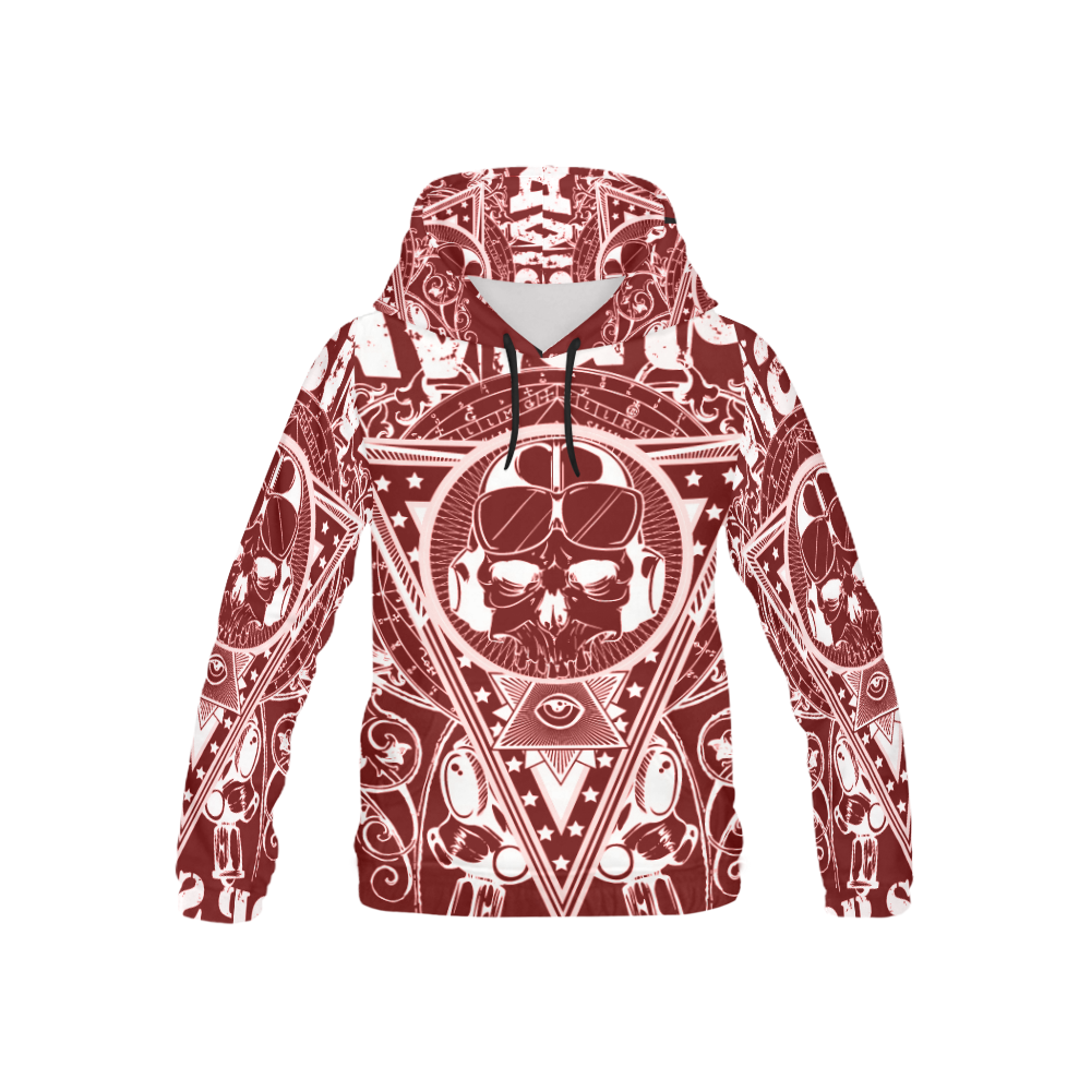 Skull triangle All Over Print Hoodie for Kid (USA Size) (Model H13)