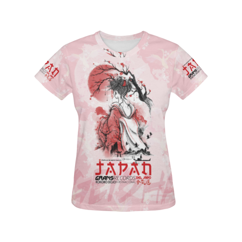 Geisha. All Over Print T-Shirt for Women (USA Size) (Model T40)