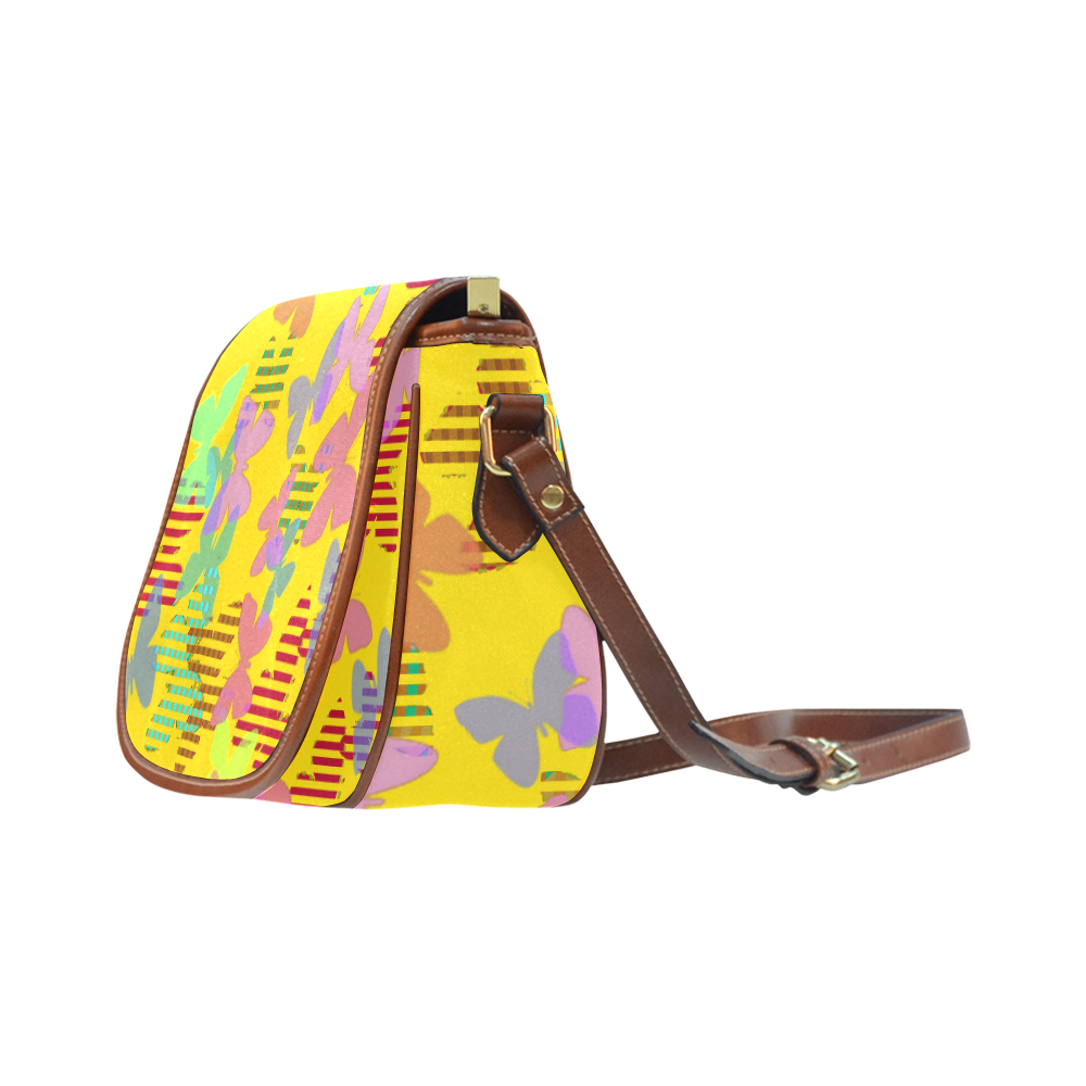Colorful Butterflies ZFFF Saddle Bag/Large (Model 1649)
