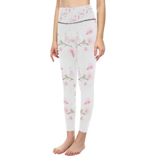 Pattern Orchidées Women's All Over Print High-Waisted Leggings (Model L36)