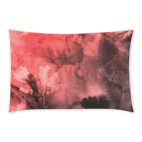 Red and Black Watercolour 3-Piece Bedding Set