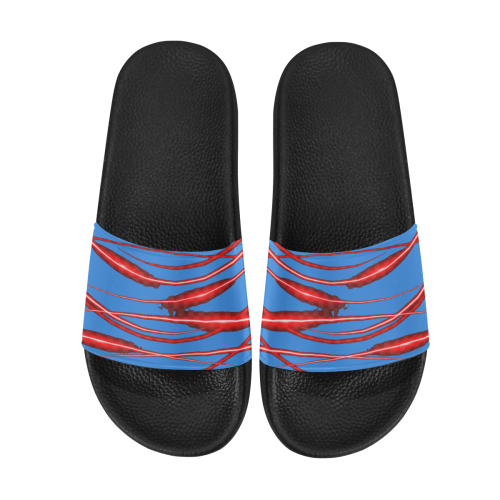 PearLemon SandalRedMen2 Men's Slide Sandals/Large Size (Model 057)