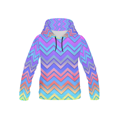 Chevron Love All Over Print Hoodie for Kid (USA Size) (Model H13)