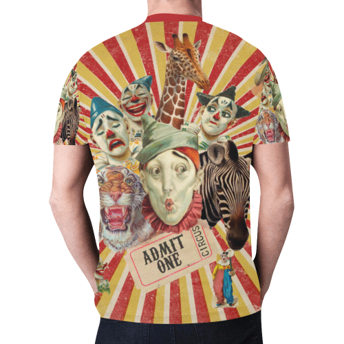 Funny Circus Clowns New All Over Print T-shirt for Men/Large Size (Model T45)