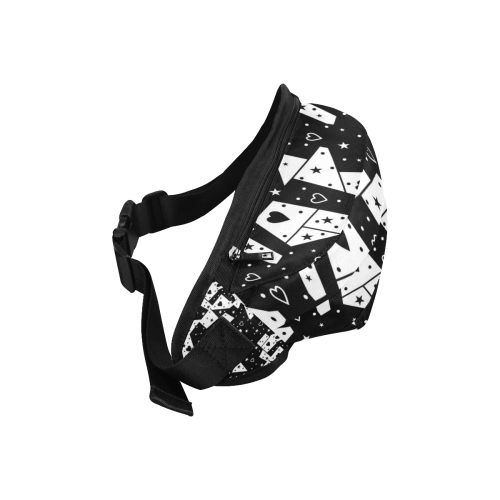 Black and White Popart by Nico Bielow Fanny Pack/Large (Model 1676)