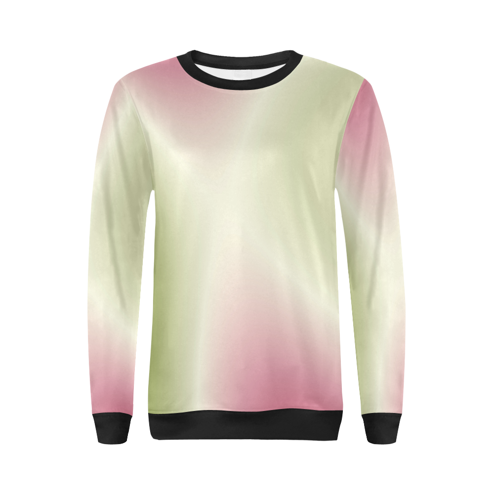 Glow pink All Over Print Crewneck Sweatshirt for Women (Model H18)