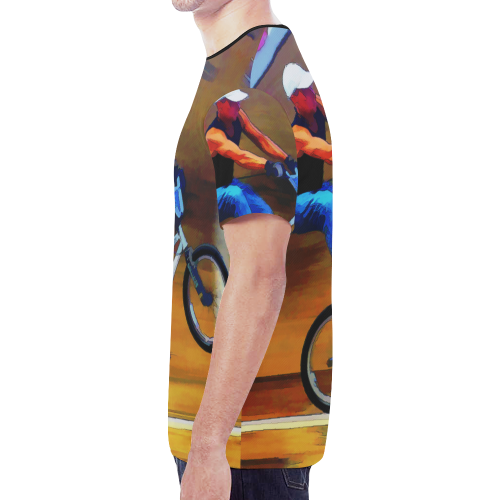 BMX Bike Stunts in the City New All Over Print T-shirt for Men (Model T45)