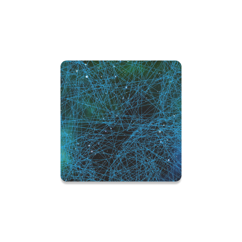 System Network Connection Square Coaster